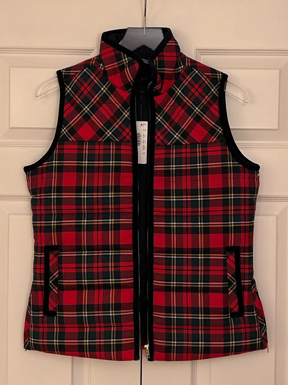 J. Crew Tartan Plaid Mountain Puffer Vest